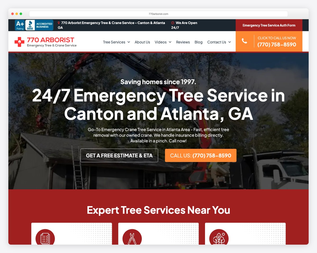 770 arborist website example