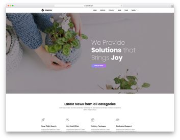 Agency free agency website template