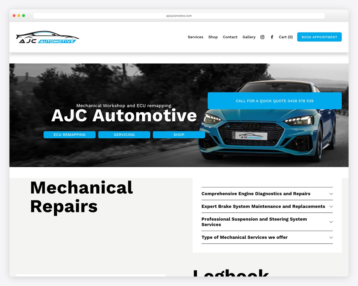 ajc automotive website example