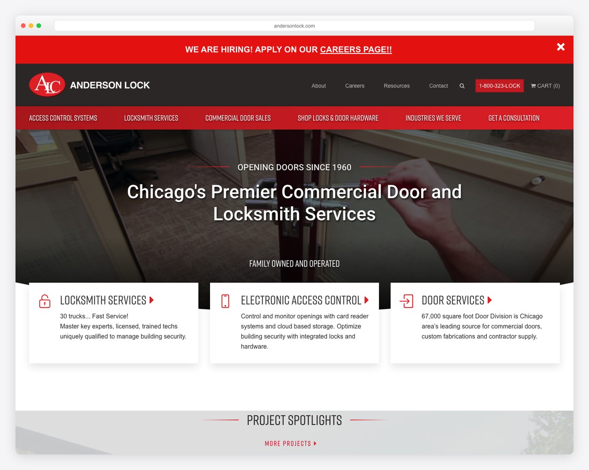 anderson lock website example