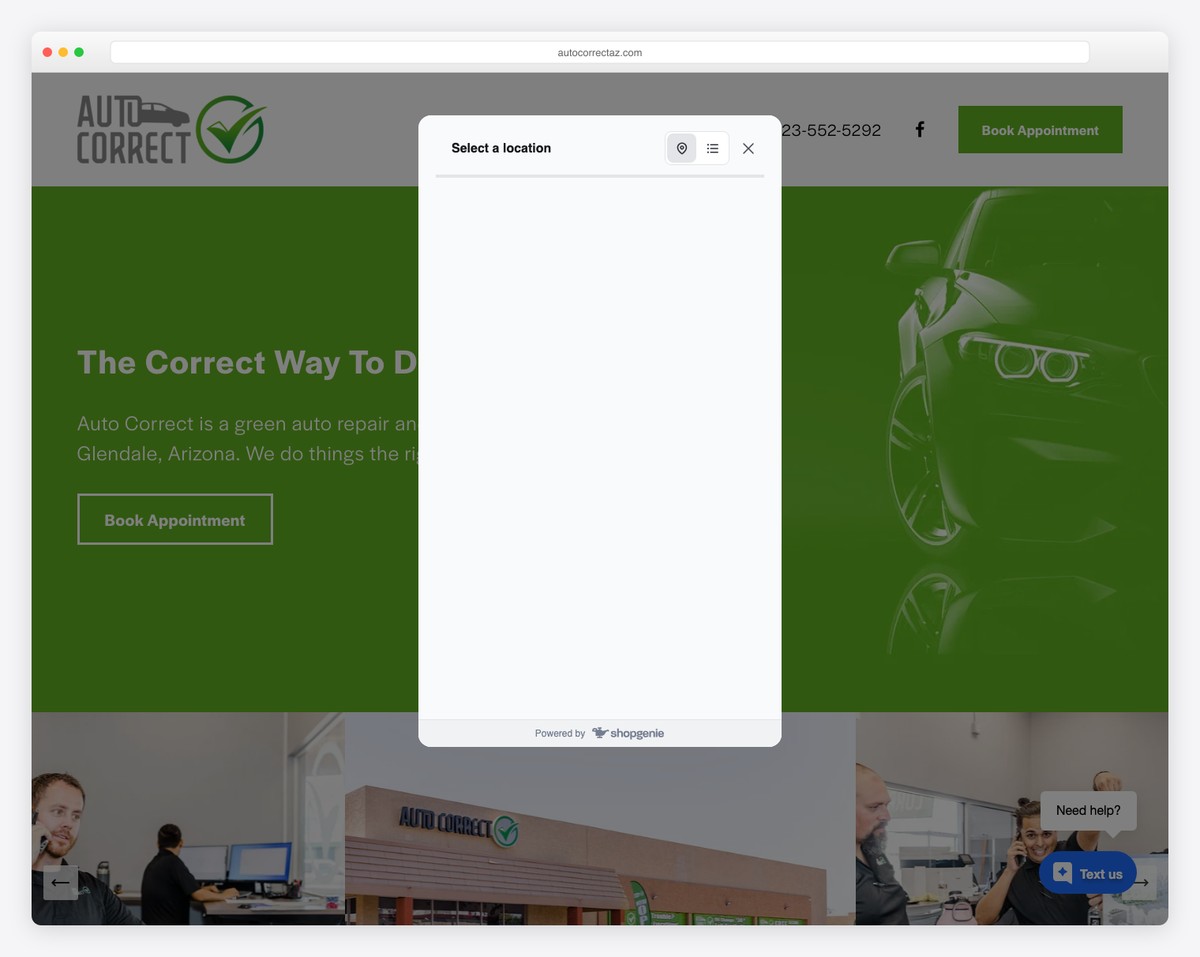 auto correct website example