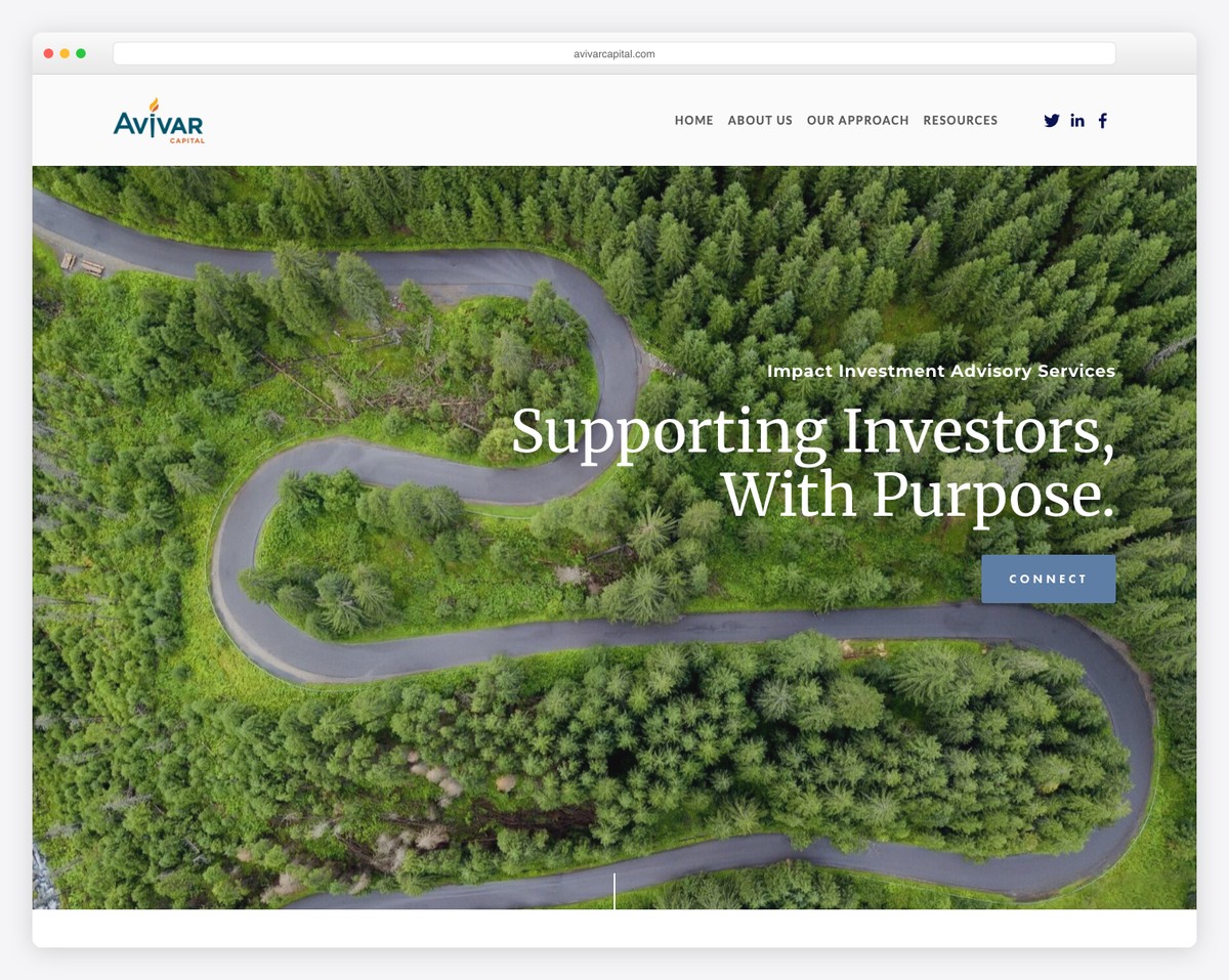 avivar capital website example