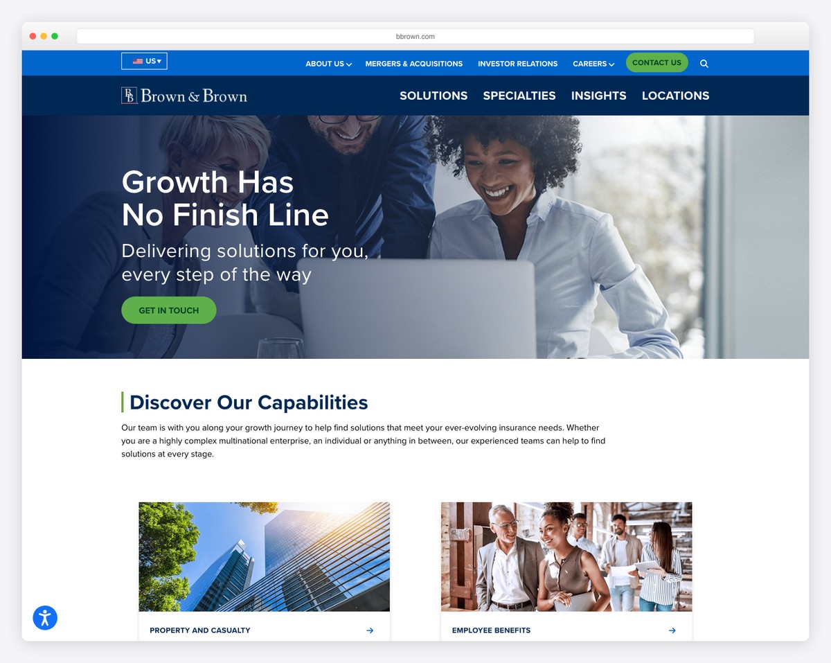 brown & brown insurance website example