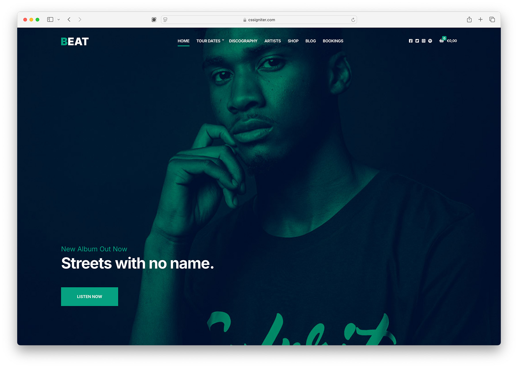 Beat - WordPress theme for musicians 