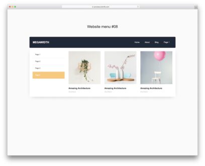 bootstrap menu