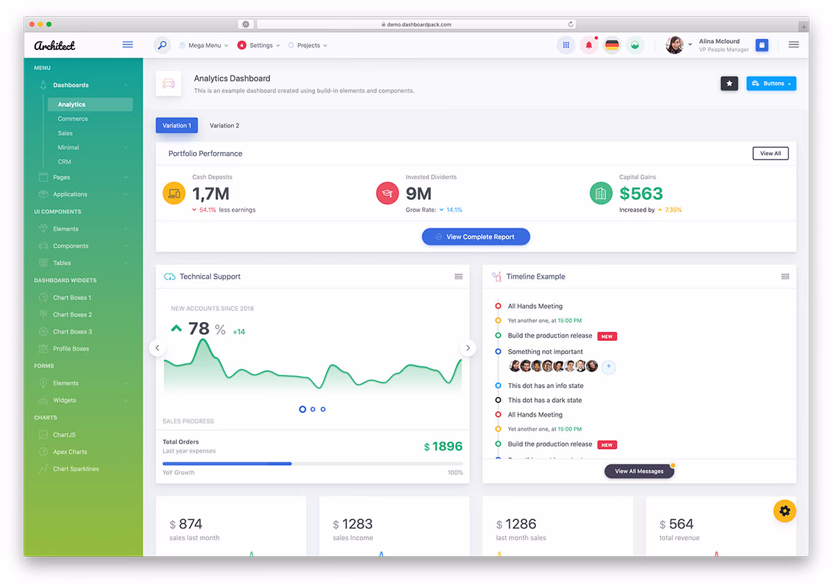 best free bootstrap admin dashboard templates
