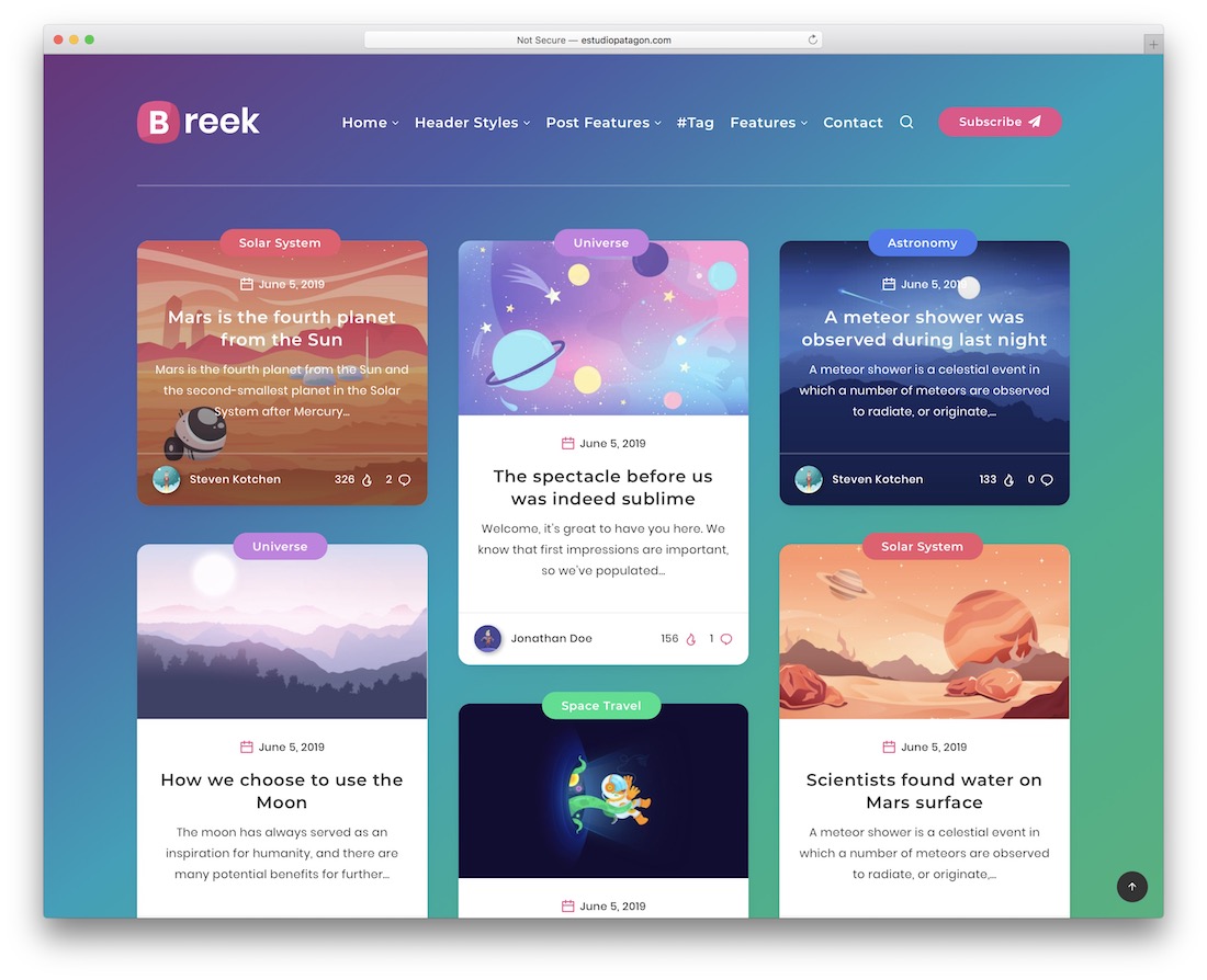 breek magazine wordpress theme