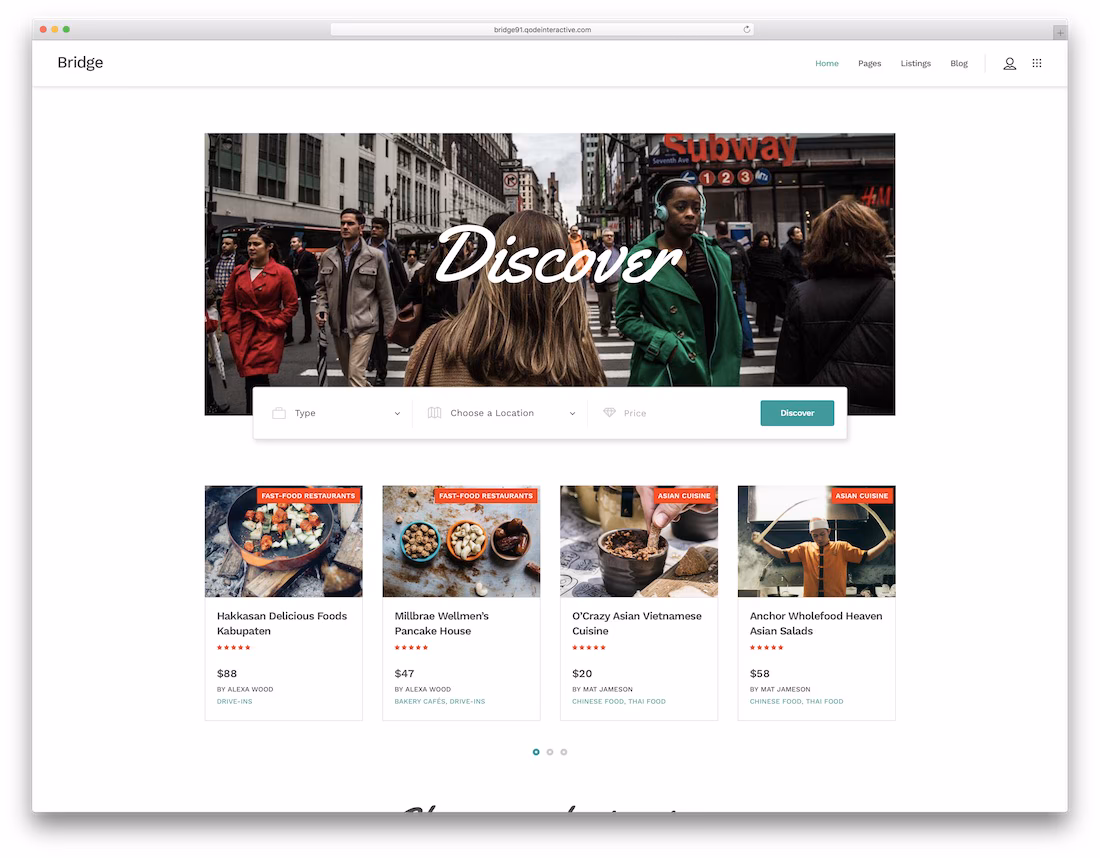 bridge best directory wordpress theme