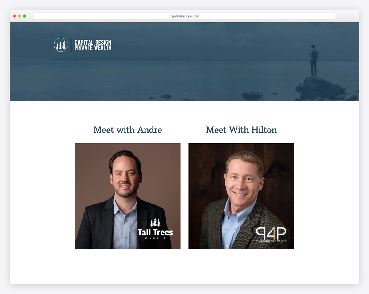 capital design private wealth website example