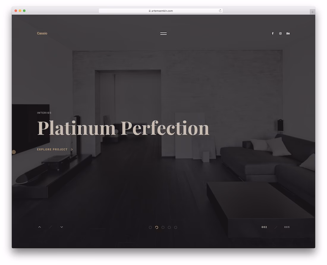 cassio full screen wordpress theme