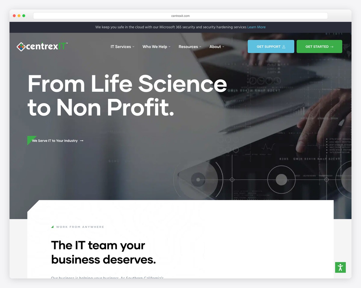 centrexit website example