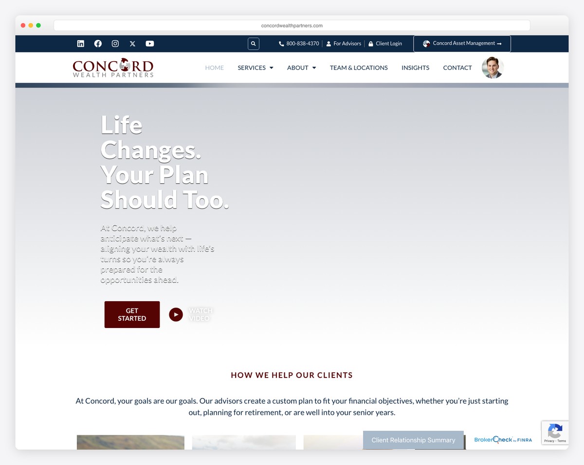 concord wealth partners website example