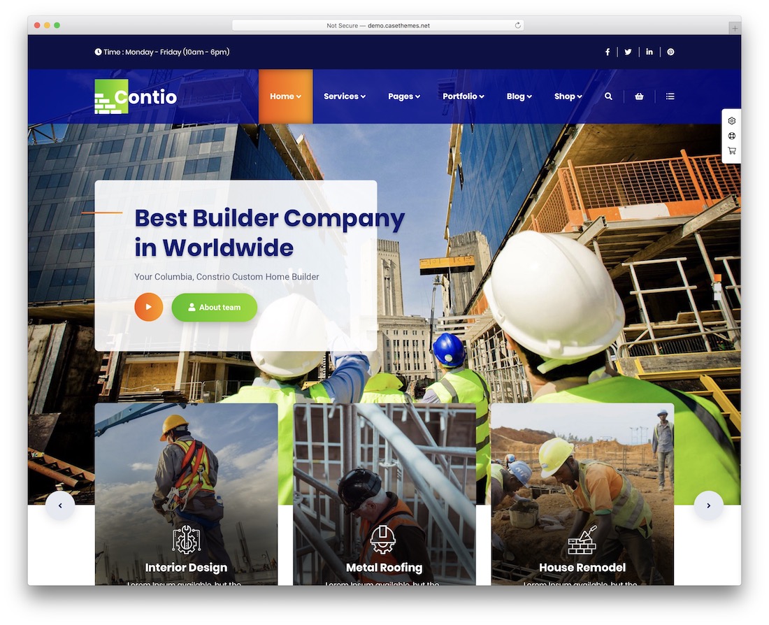contio wordpress theme video background