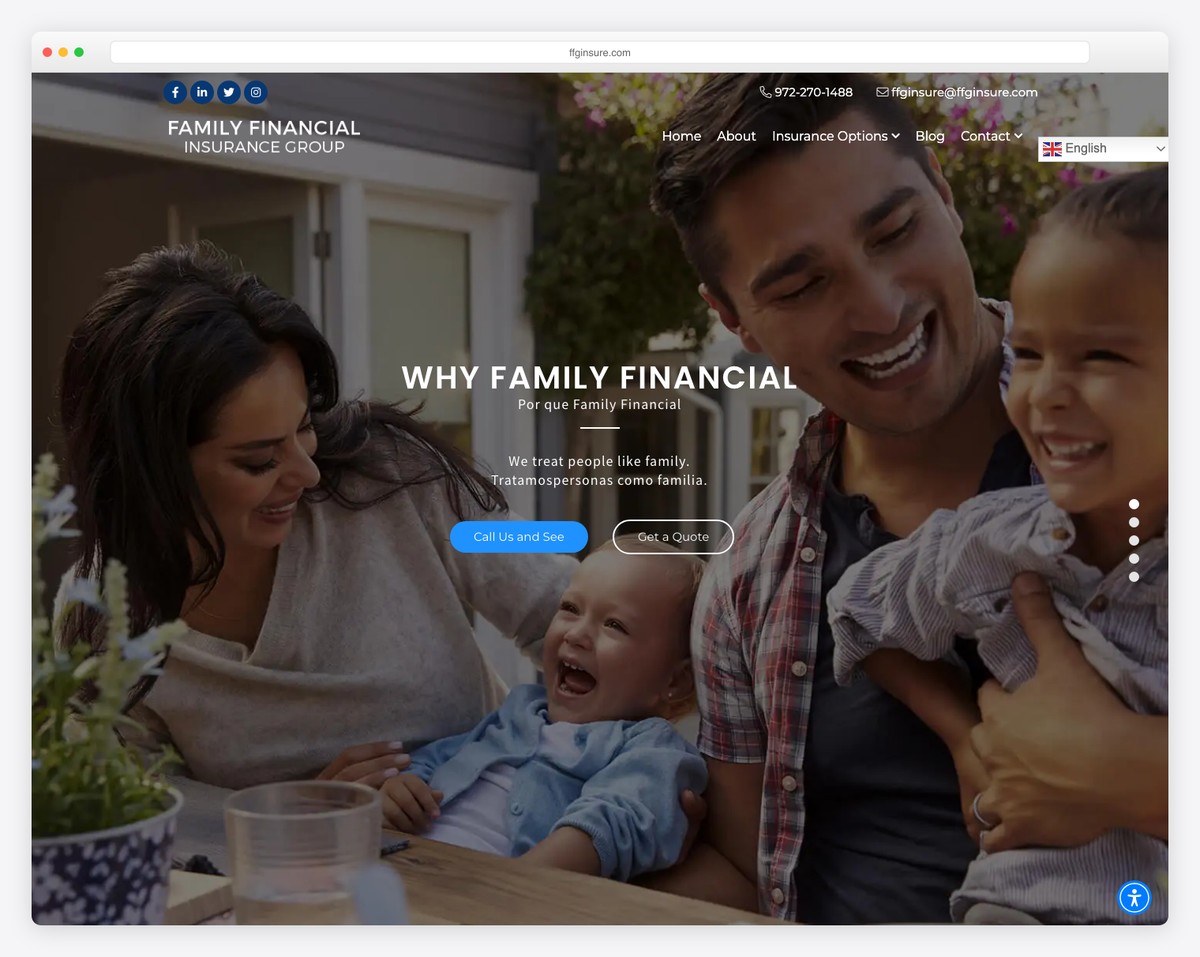 family financial insurance group website example