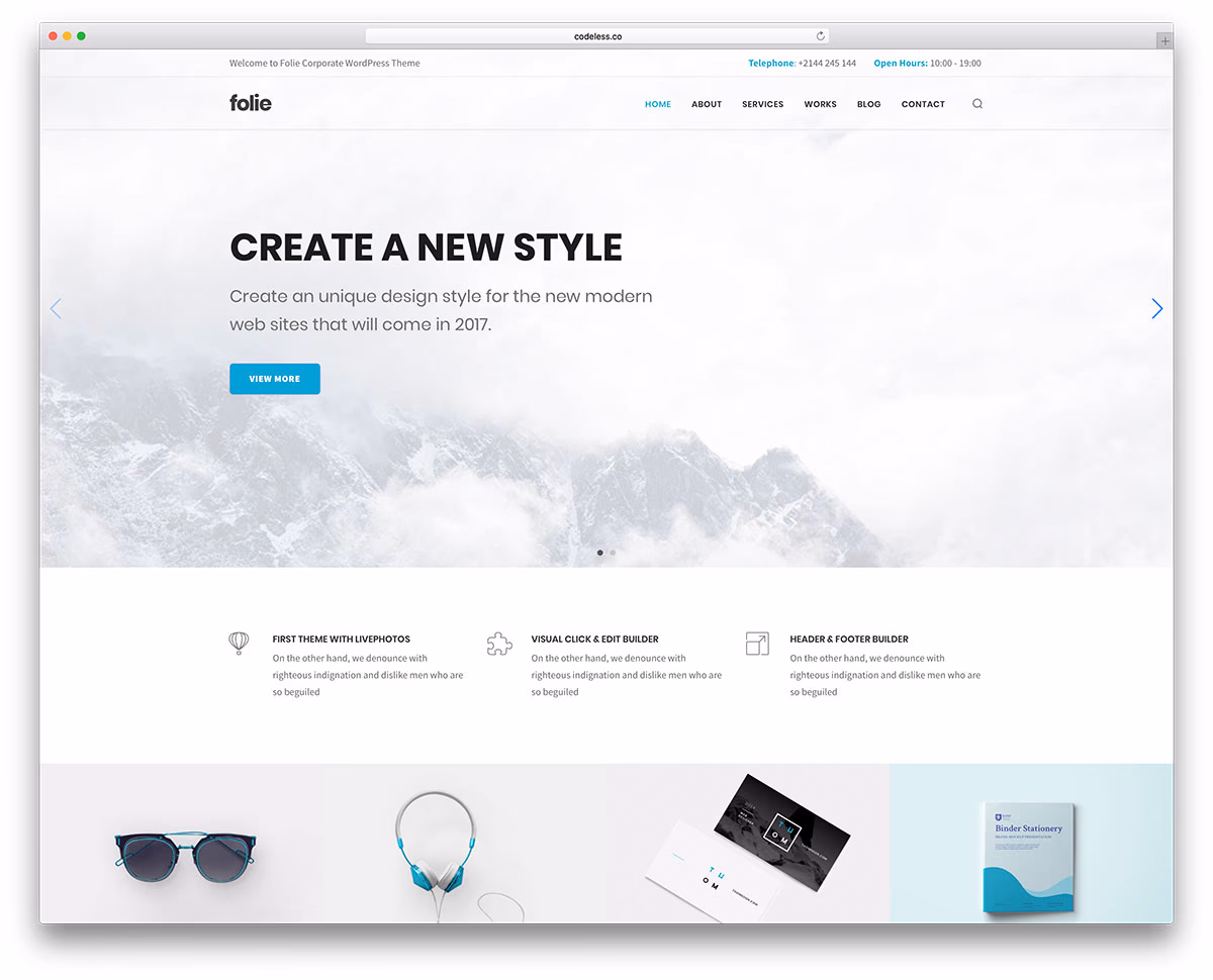 folie - flexible WordPress theme