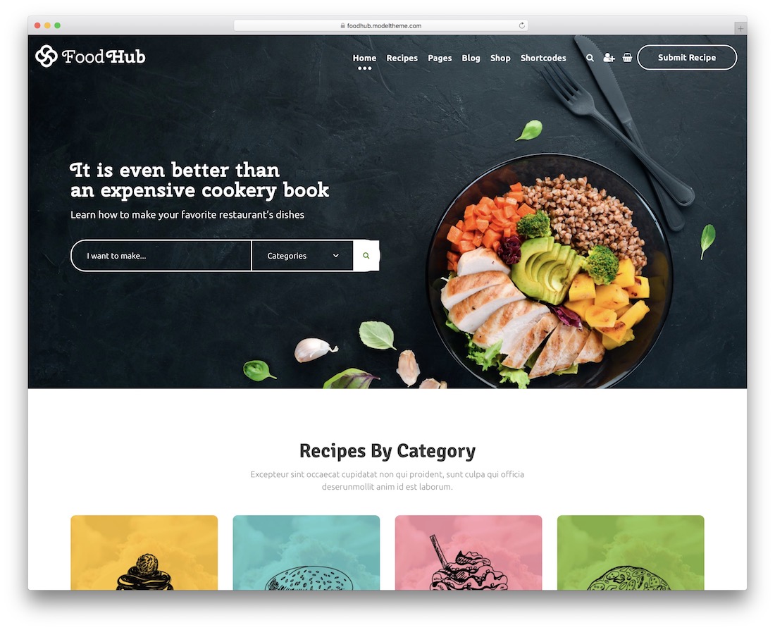 foodhub food website template