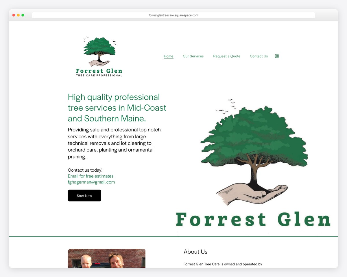 forrest glen tree care website example