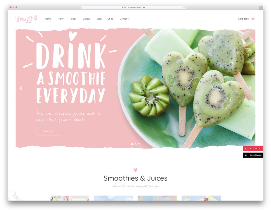 frappe food website template