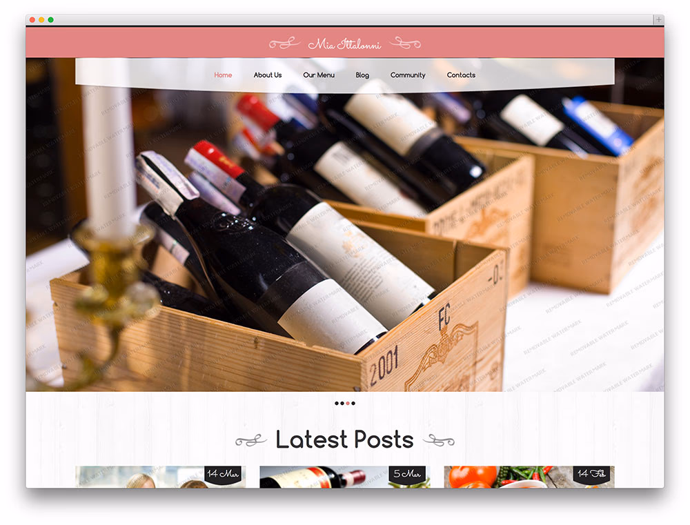 Free Restaurant WordPress Theme 