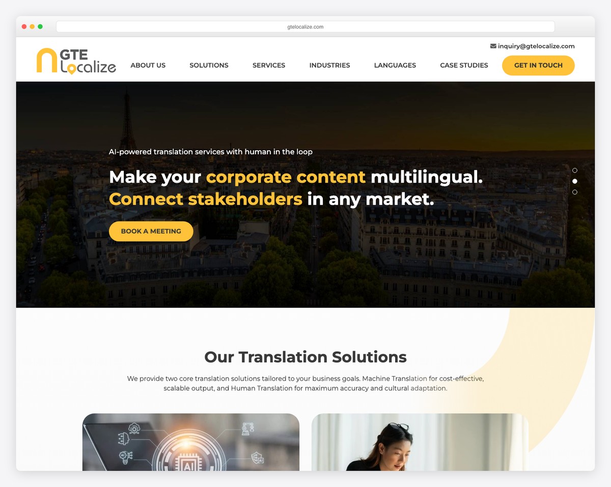 gte localize website example