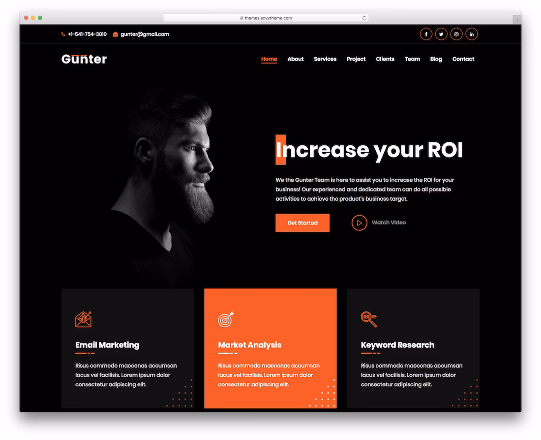 gunter rtl wordpress theme