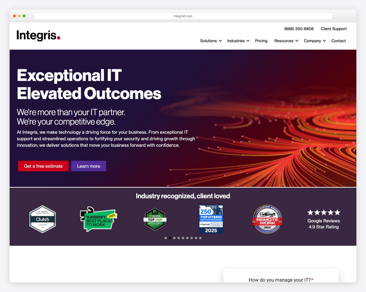 integris website example
