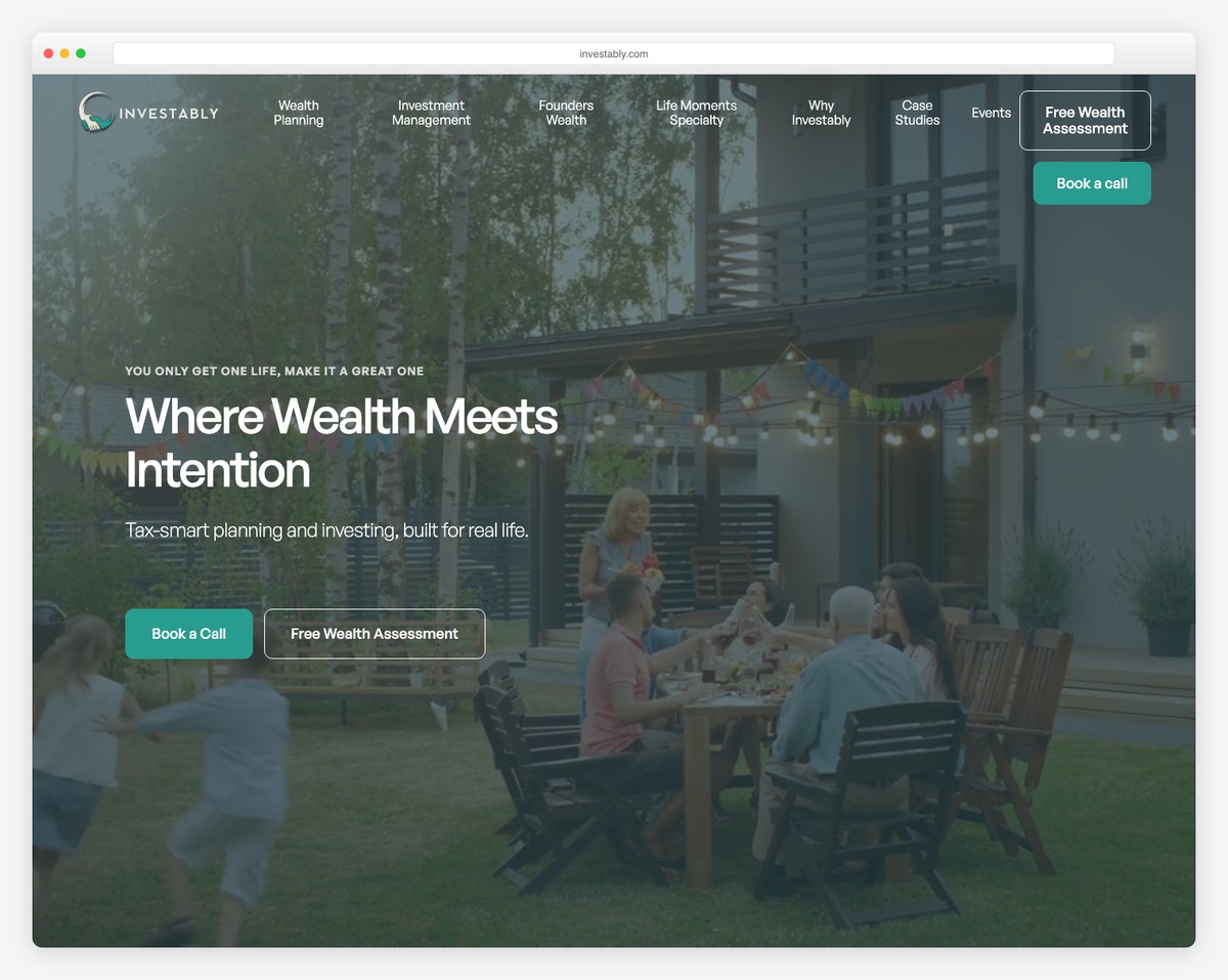 investably website example