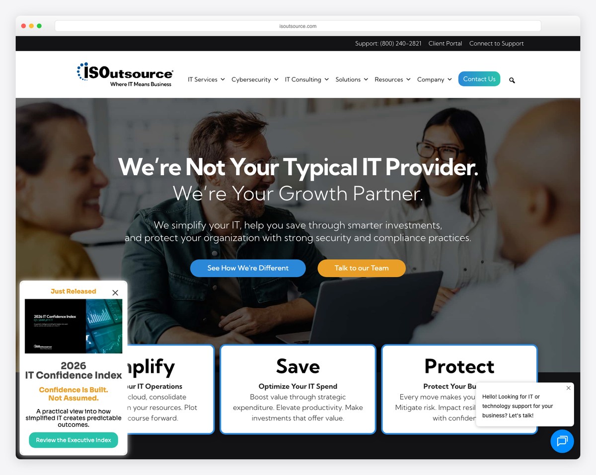 isoutsource website example
