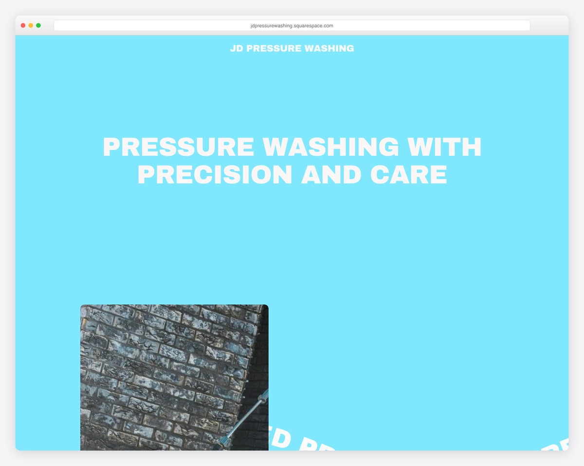 jd pressure washing website example