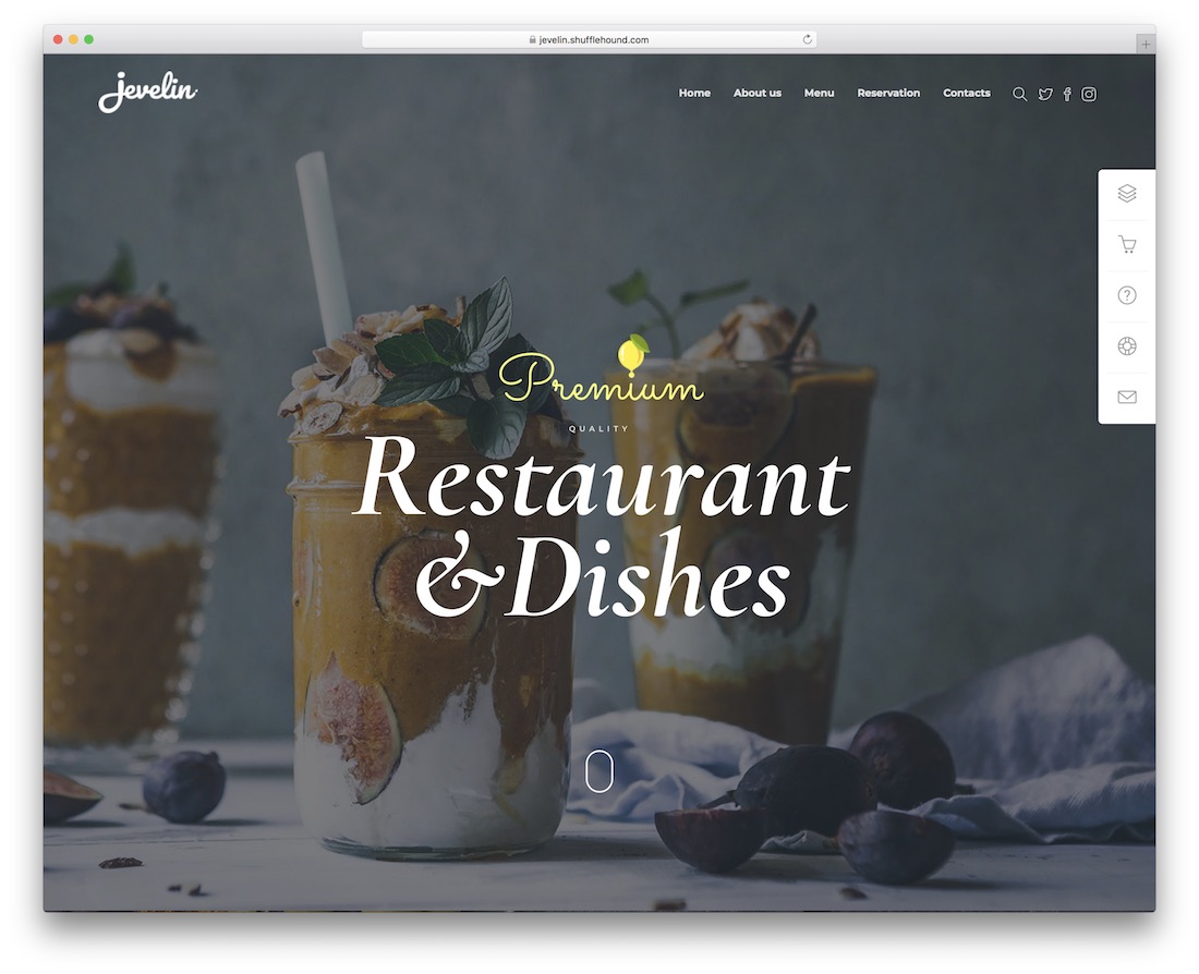 jevelin food website template