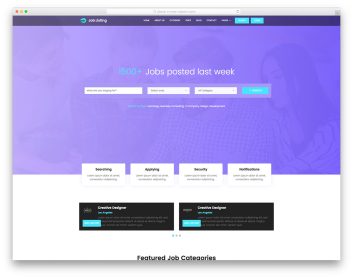JobListing free template