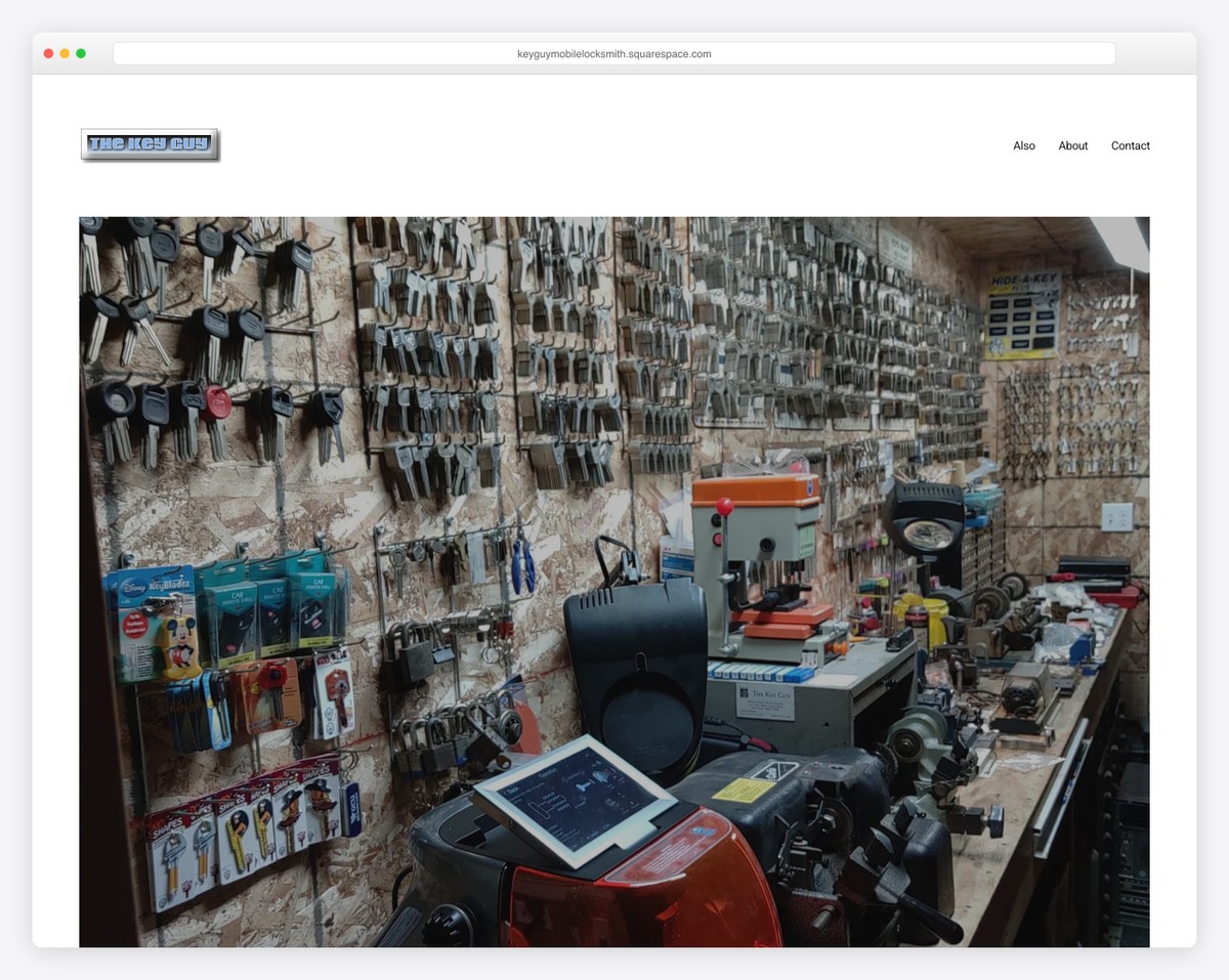the key guy mobile locksmith website example