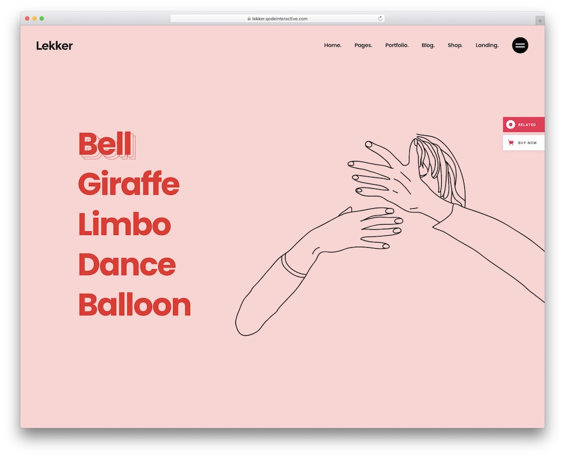 lekker unique wordpress theme