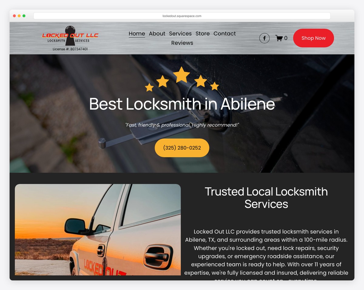 locked out llc website example