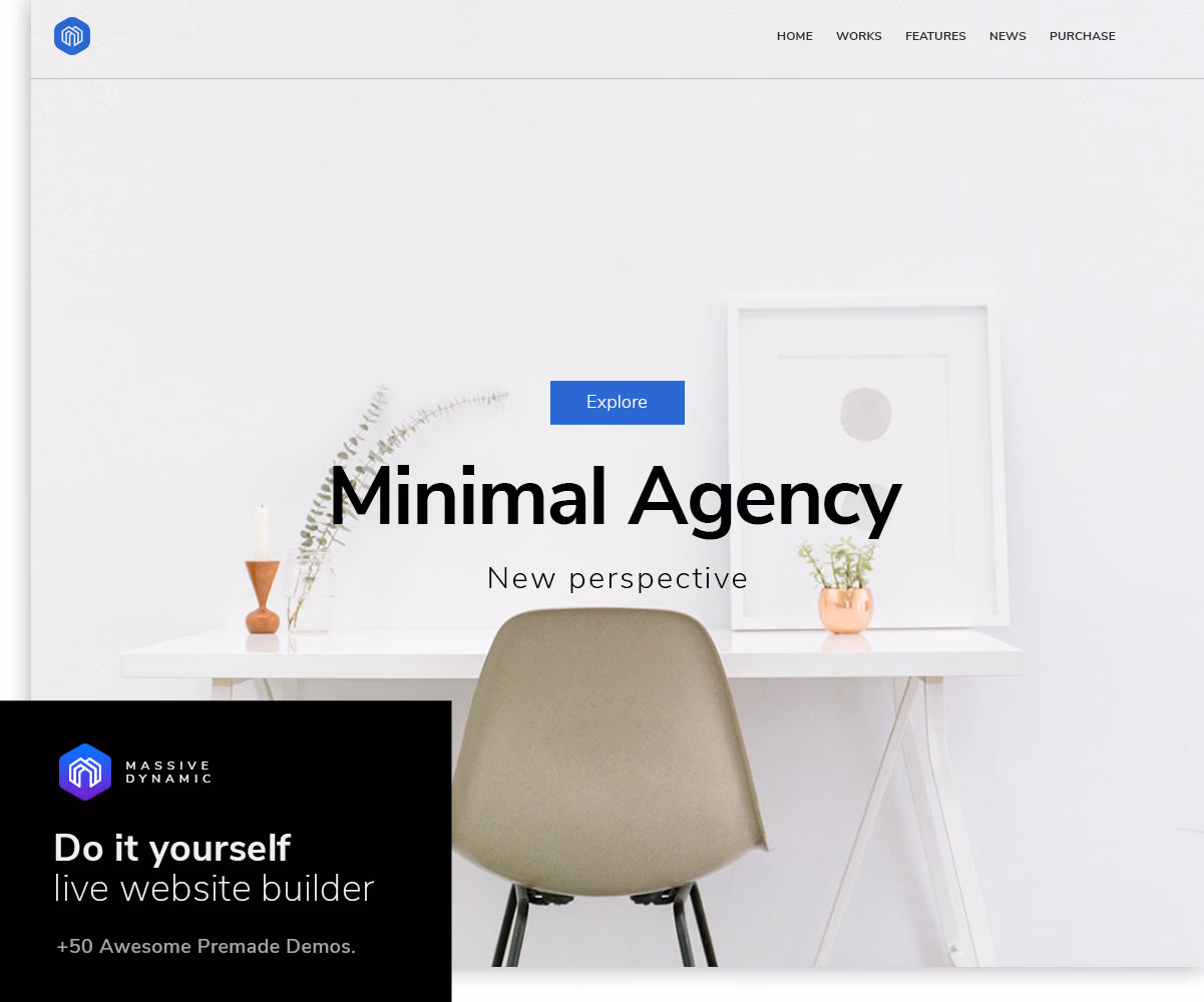 Massive dynamic - simple fullscreen theme