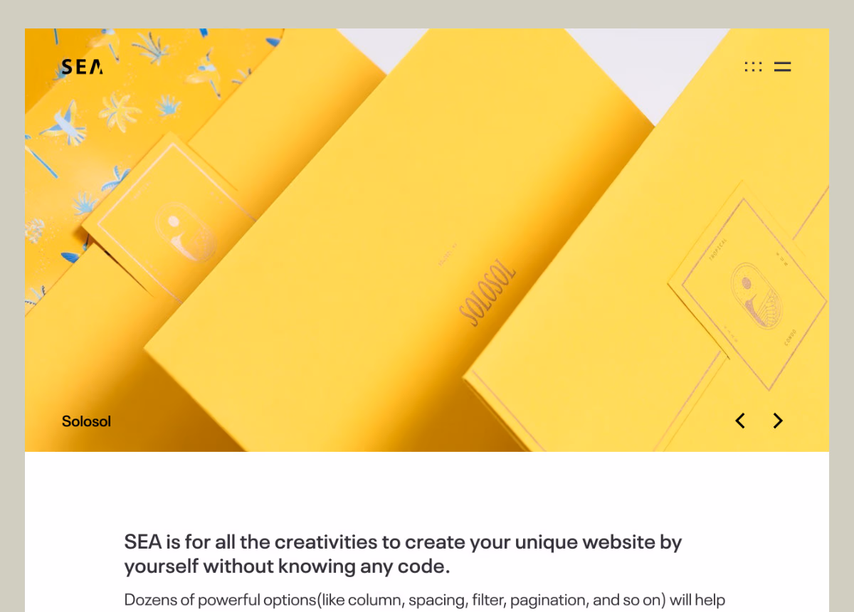 sea - minimal portfolio theme