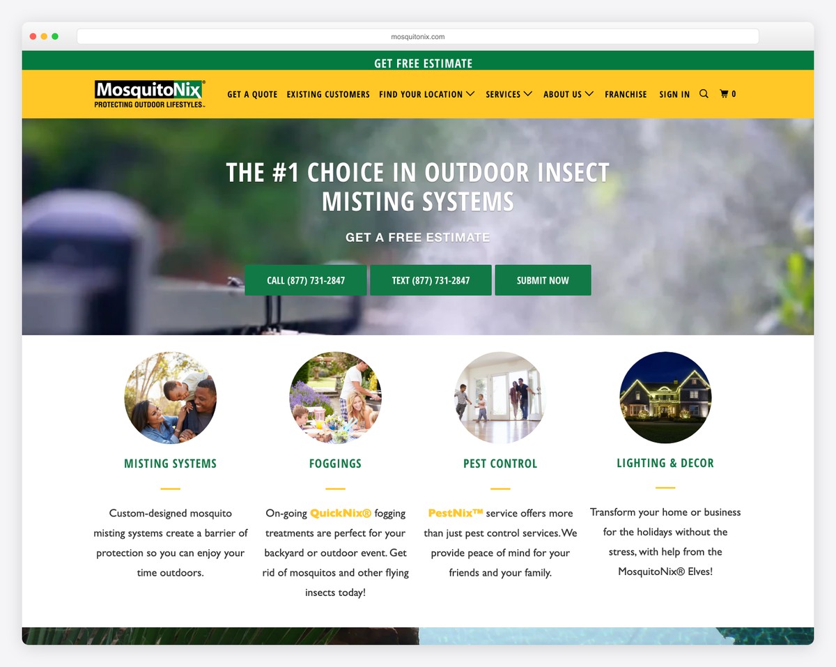 mosquitonix website example