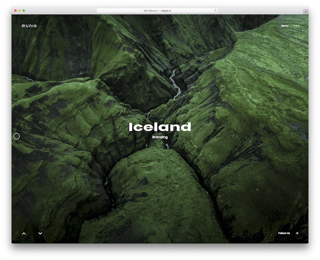 munio wordpress theme video background