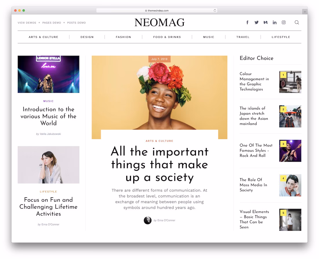 neomag magazine wordpress theme
