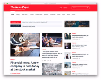 newspaper free template
