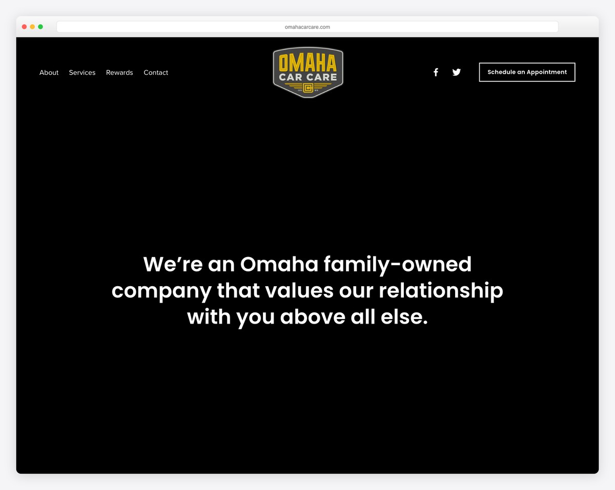 omaha car care website example