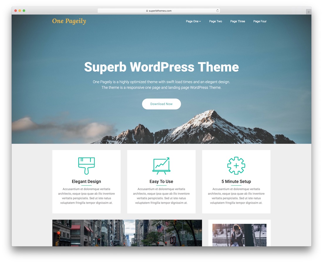 one pageily free wordpress theme