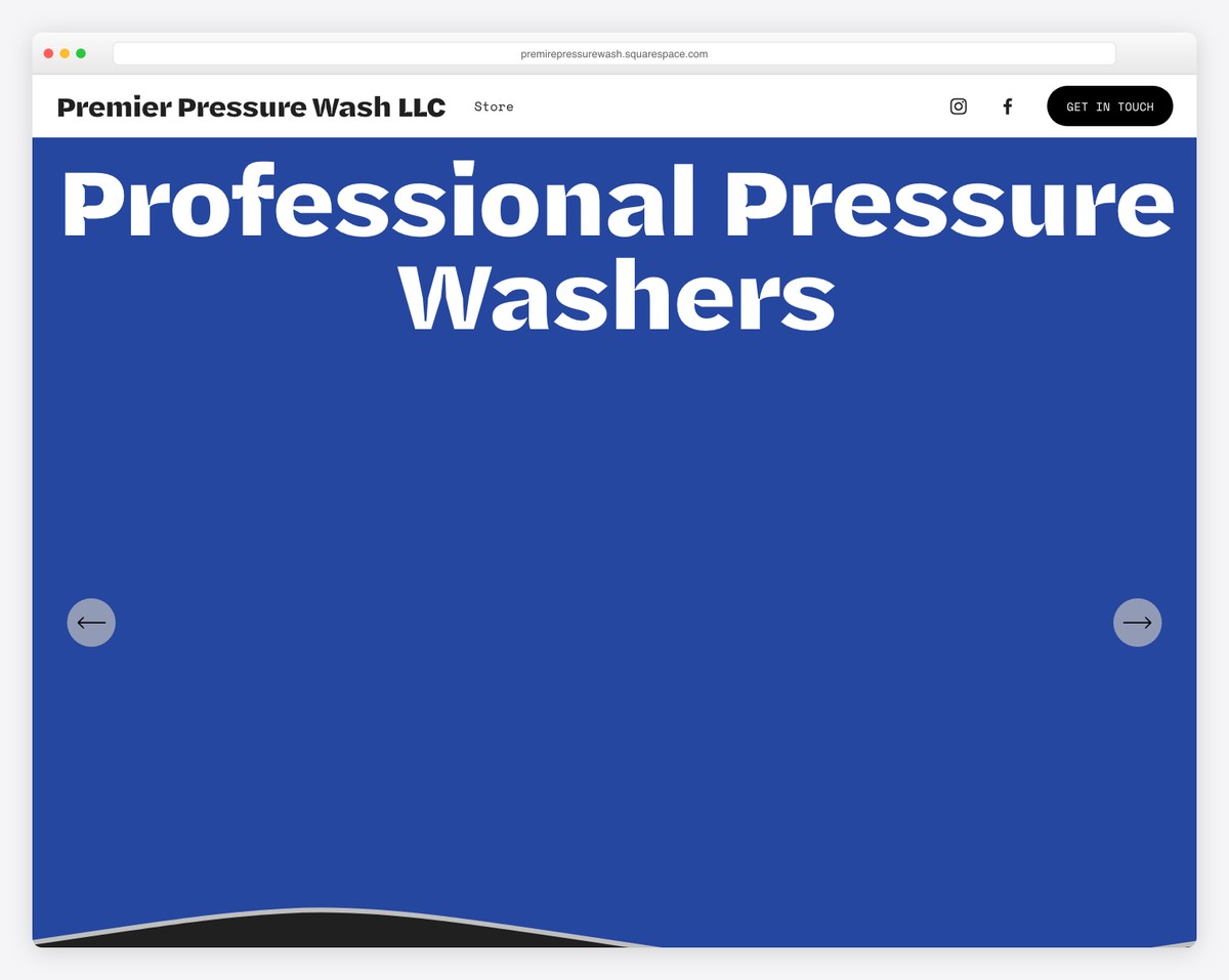 premier pressure wash llc website example