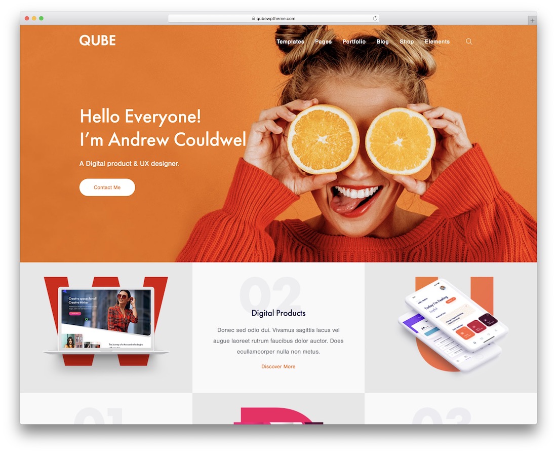 qube beautiful wordpress theme