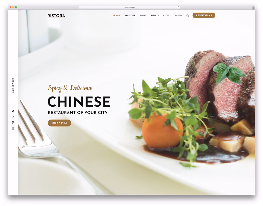 ristora food website template