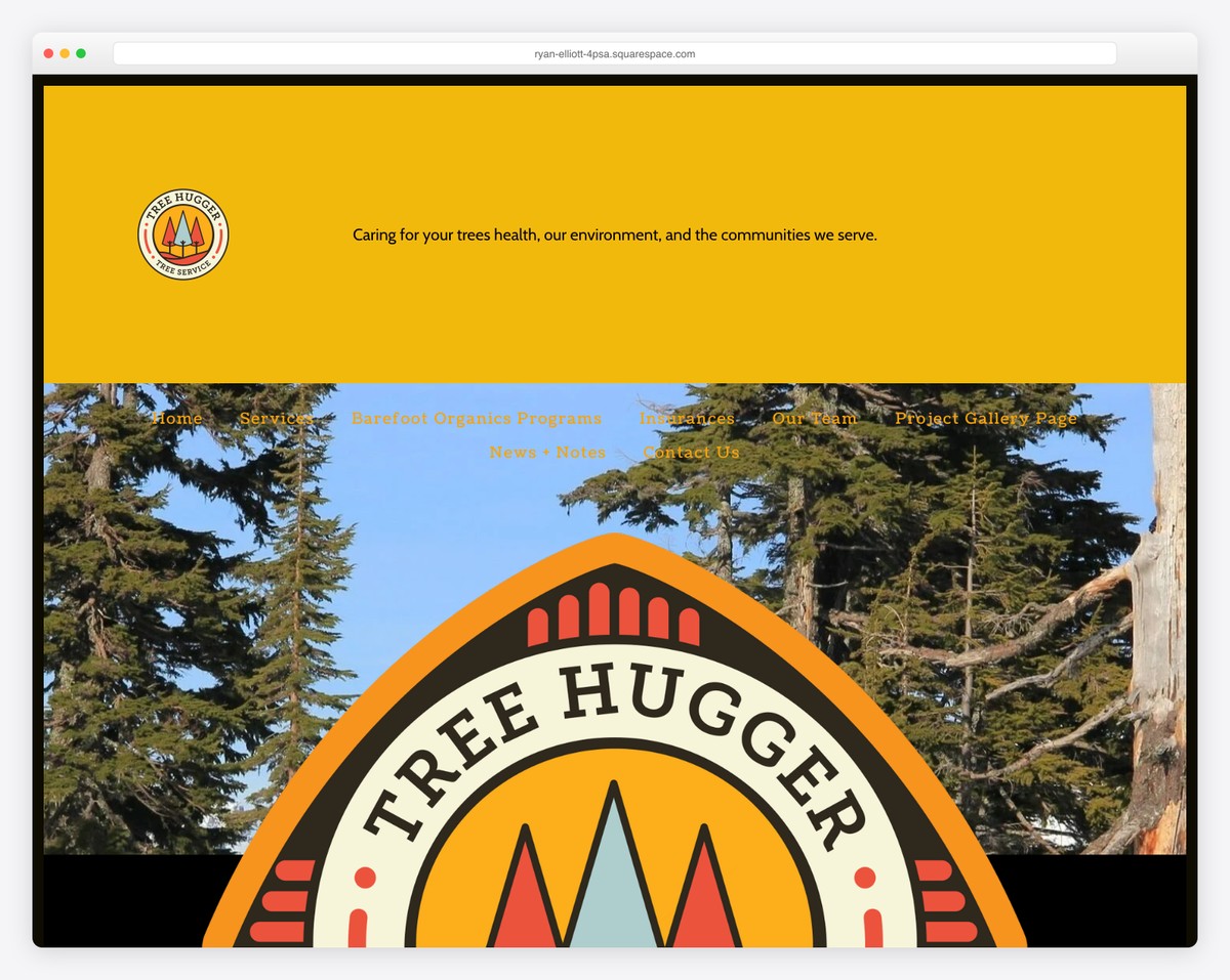treehugger tree service website example