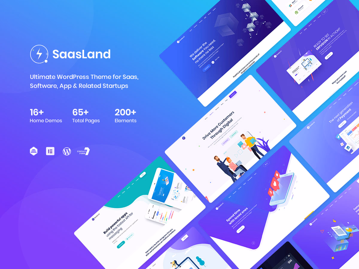 SaaS Landing page WordPress theme
