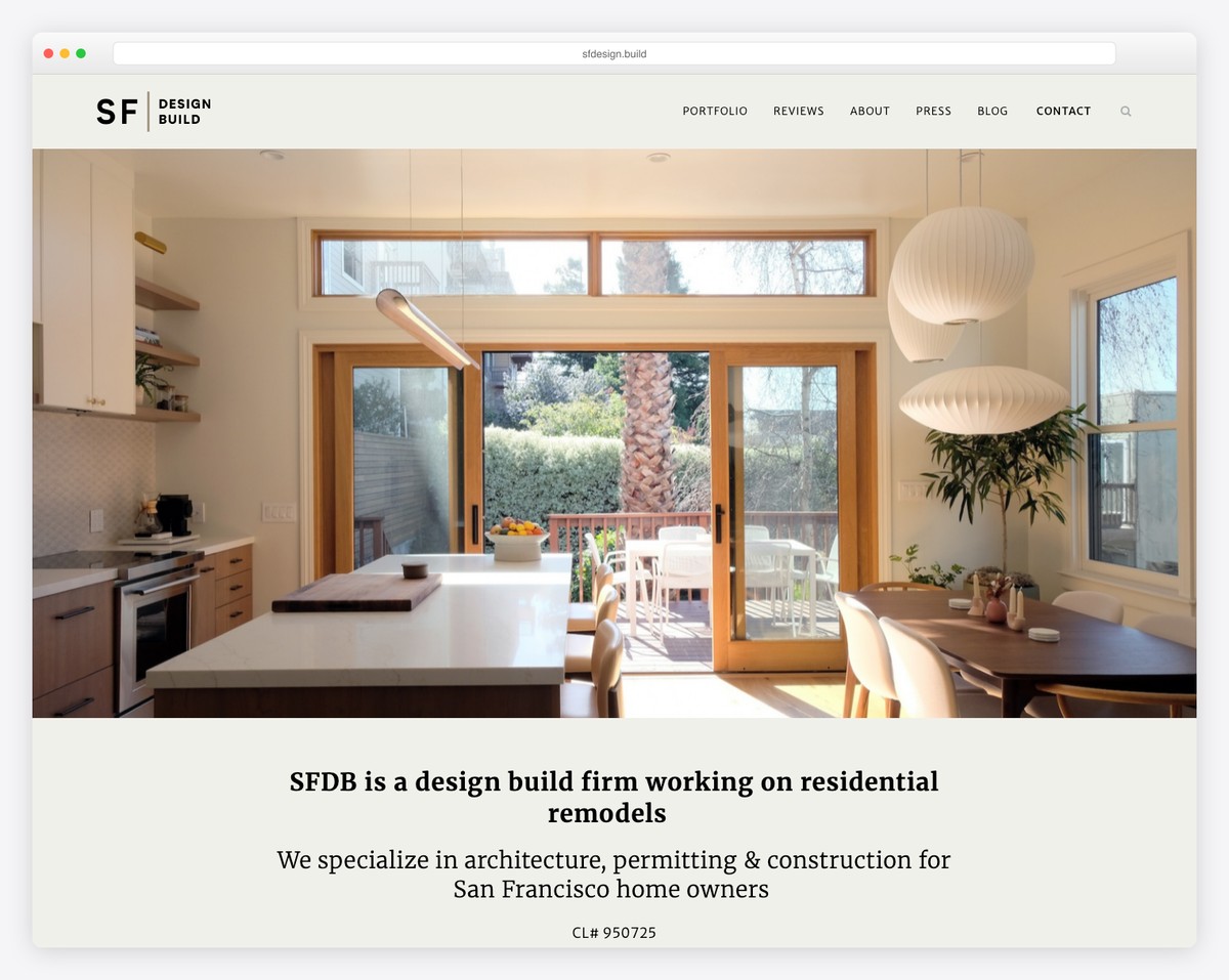 san francisco design build website example