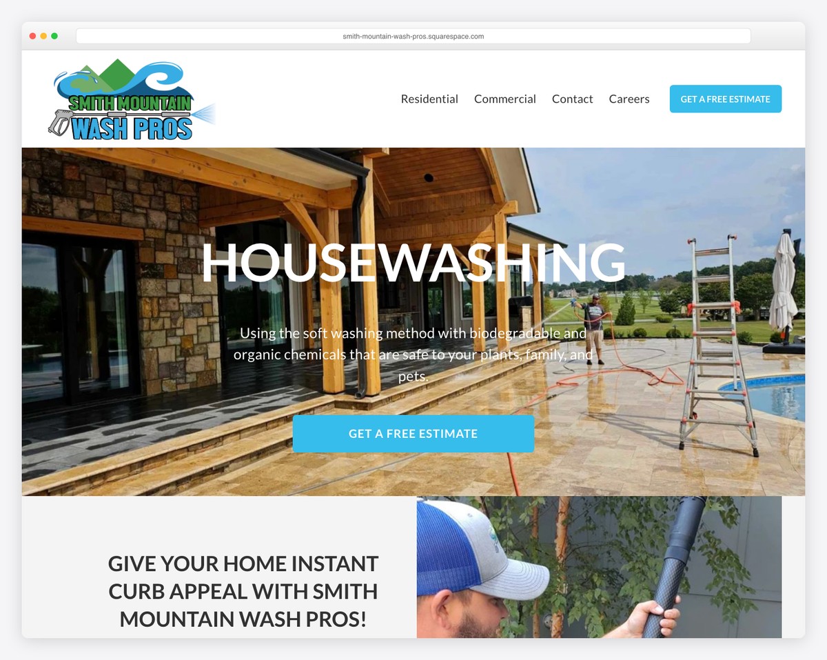smith mountain wash pros website example