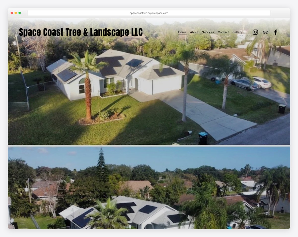 space coast tree & landscape website example